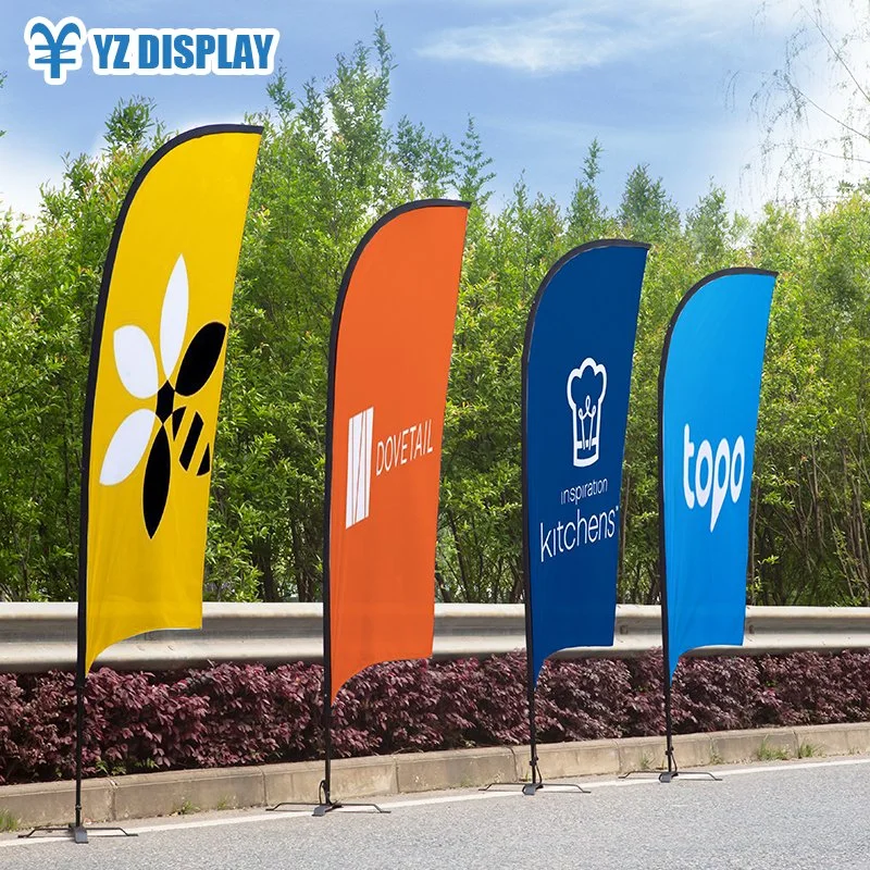 High-Quality Teardrop Beach Flag with Carbon Fiber Pole