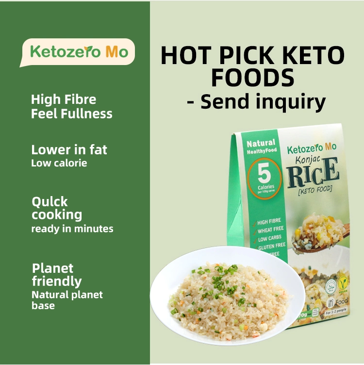 Ketozero Mo Non GMO Bag Box Packaged Well Konnyaku Konjac Konjak Instant Shirataki Rice