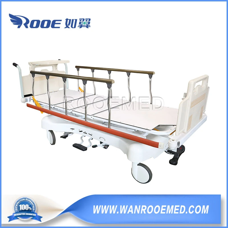 Multi-Function Hydraulic Hospital Patient Transfer Trolley Bed Stretcher for Emergency Room, ICU