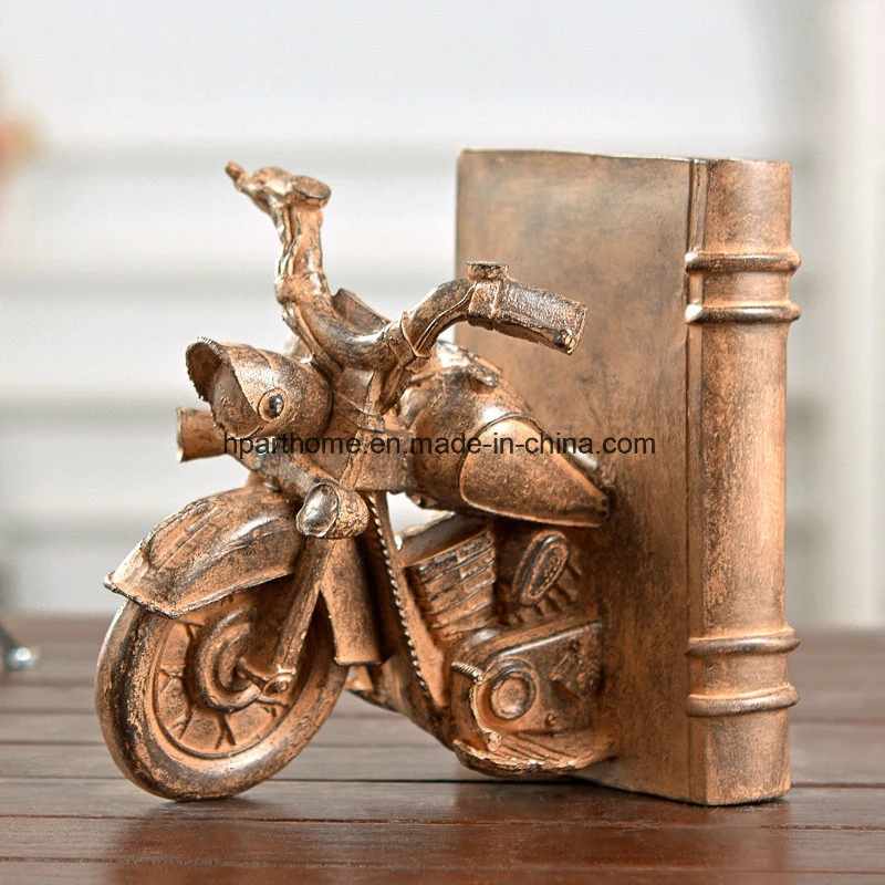 Resin Craft Decoration Shabby-Chic Motorcycle Book Support Office Gift and Decor