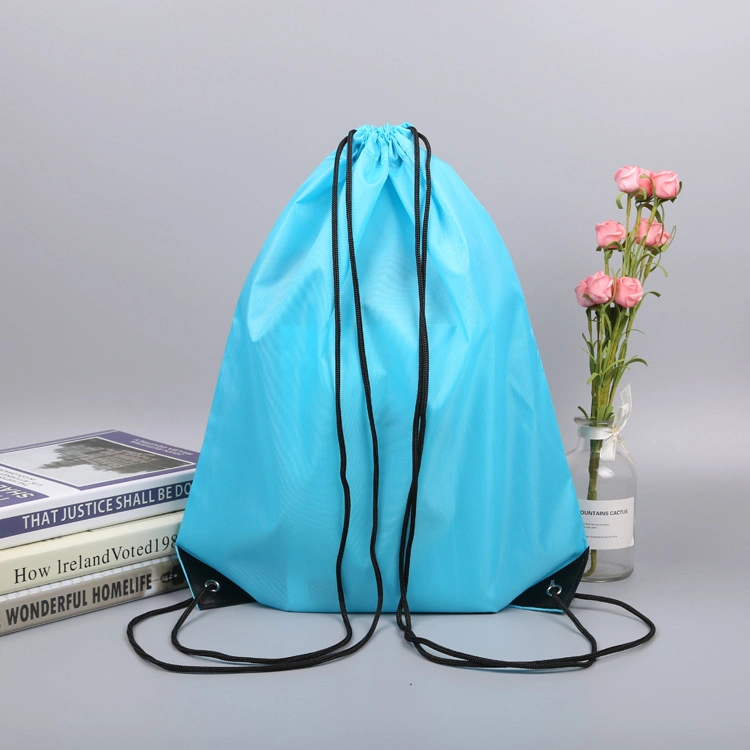 Wholesale/Supplier Promotion Reusable Nylon Polyester Waterproof Shopping Tote Bag Customizable Small Drawstring Pouch Bag