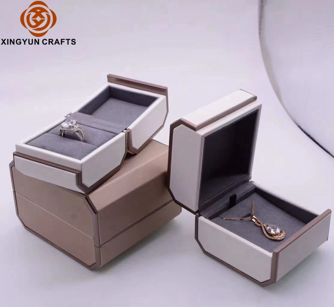 Microfiber Inside Wholesale/Supplier White Color Custom Luxury Leather Jewellery Box Gift Packaging for Jewelry