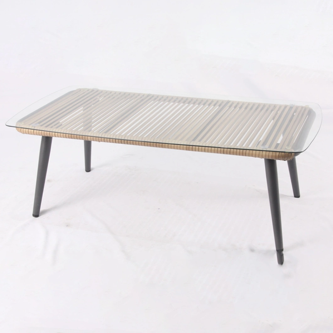 Modern Furniture Bistro Rectangle Outdoor Coffee Table Promotional High quality/High cost performance Wholesale/Supplier Price Aluminum Table