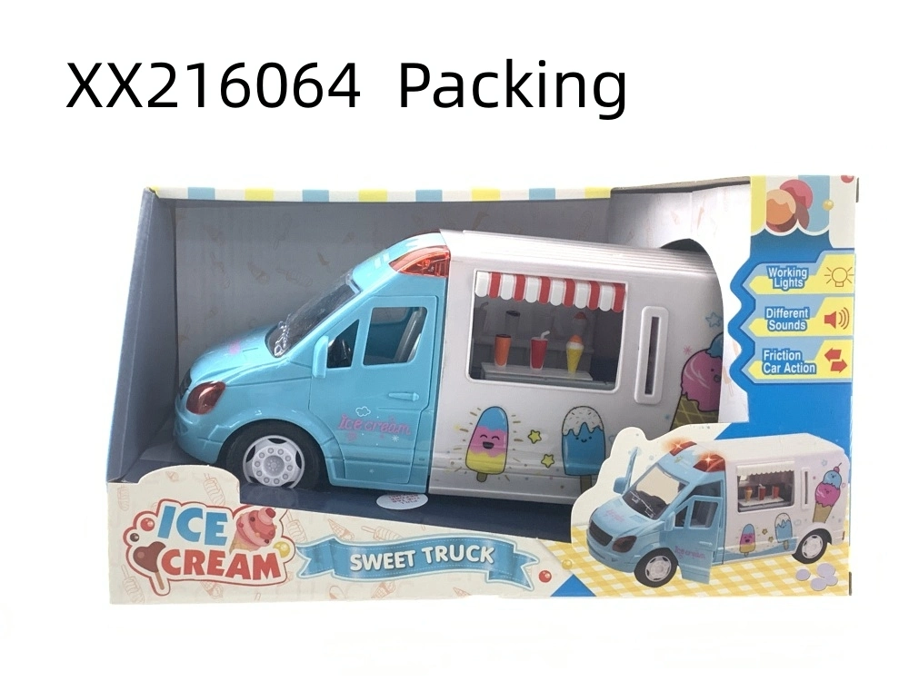 Camion de crème glacée Inertie Jouet Voiture pour enfants avec lumière et son.