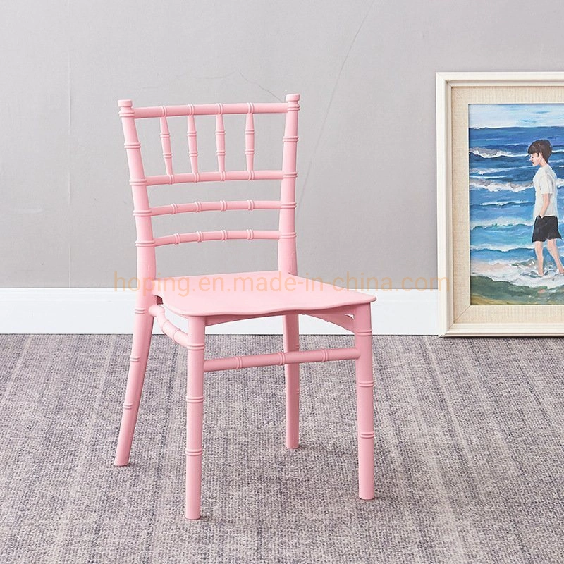 Nordic Style Leisure Wedding Event Chair with PU Leather Dining Furniture Plastic Resin Kids Tiffany Chair Stacking Chiavari Chair for Childern Bedroom