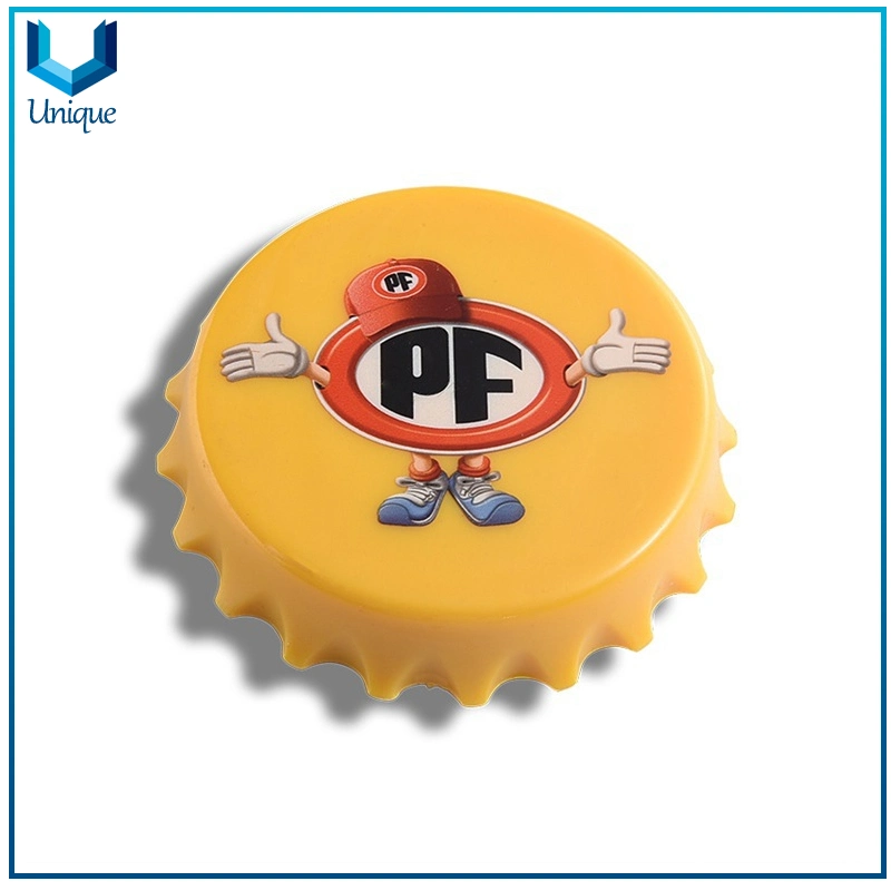 Custom Made Round Bottle Cap Shape Metal Bottle Opener, Fashion Beer Bottle Opener for Promotional Gifts