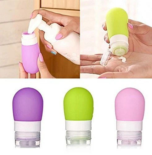 38/60/80ml Portable Reusable Silicon Mini Shampoo Can Bottle Container Travel Use