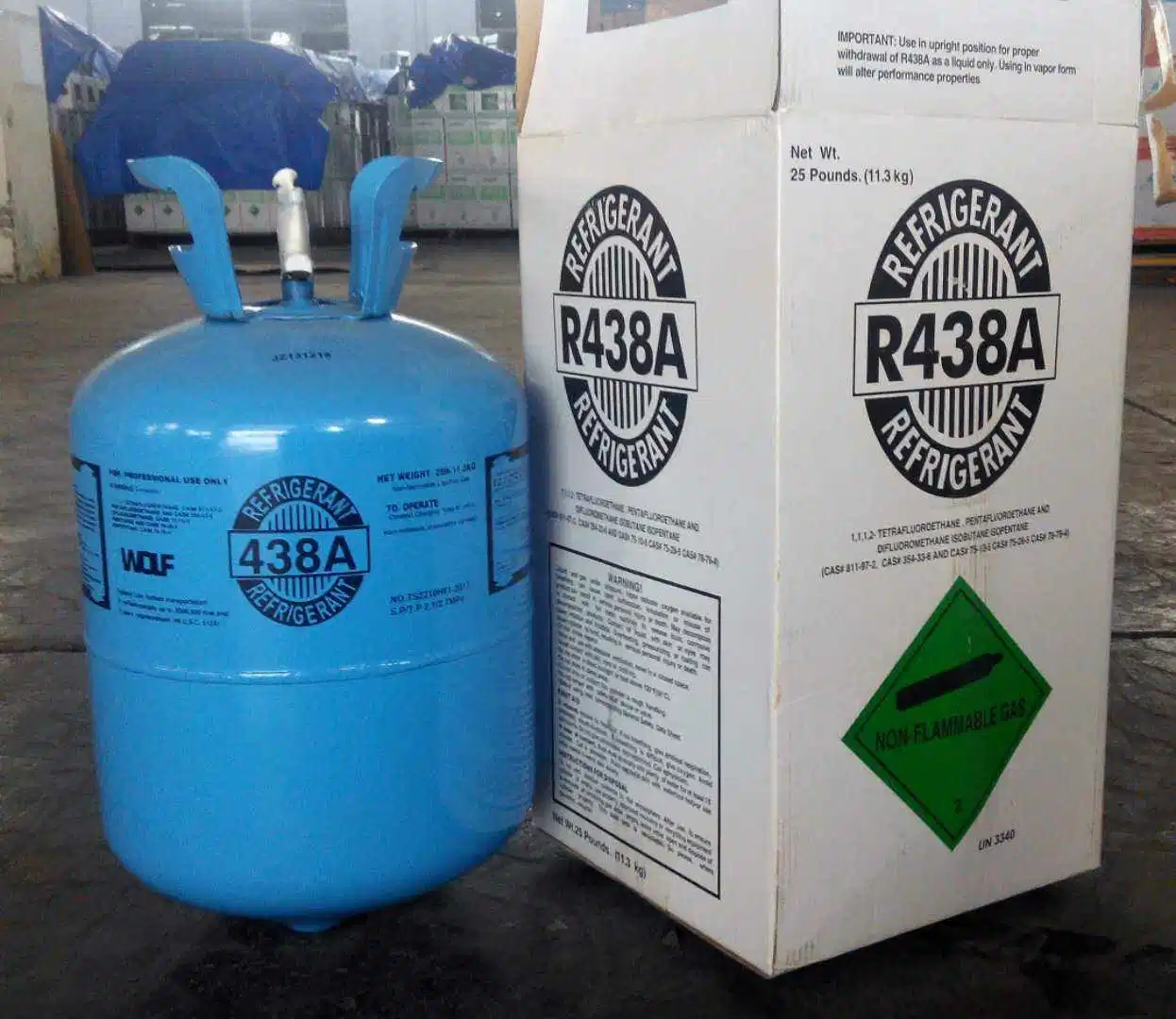 La sustitución de R22 nuevo tipo de Gas Gas mixto refrigerante R438A