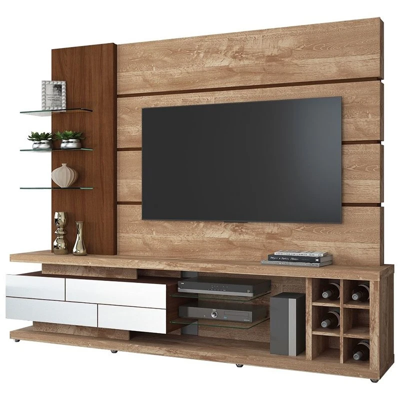 Salon en bois de luxe Dernier design Meuble de télévision moderne en bois Bureau