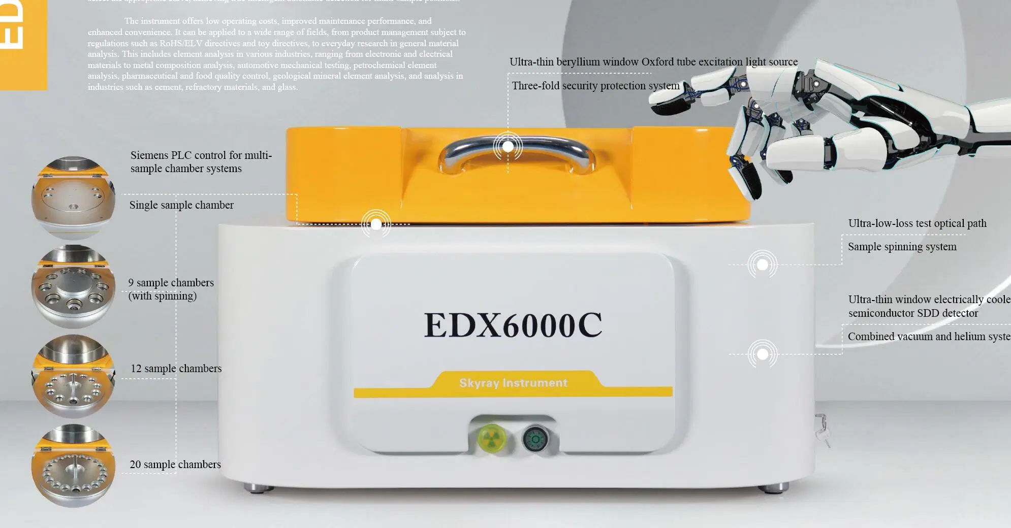 Energy Dispersive X-ray Fluorescence Spectrometer Edxrf Spectrometer