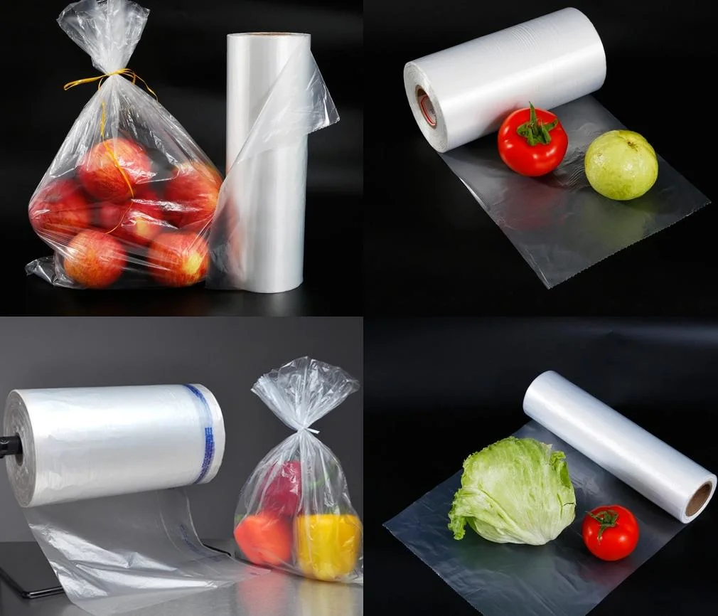 HDPE Supermarket Home Used Custom Plastic Shopping Bags on Roll