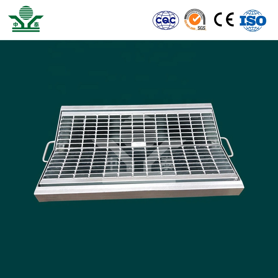 Zhongtai Galvanized Drain Grate China Manufacturers Pig Poultry Floor Grates 1 Inch X 3/16 Inch PVC Grates for Channel Drain