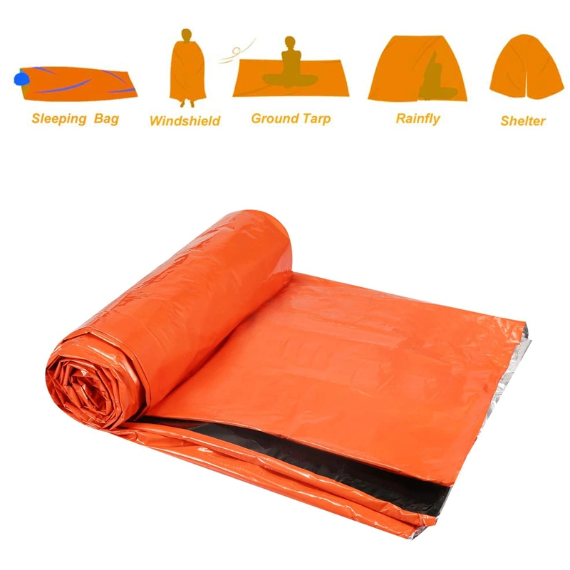 Emergencia de la lámina de aluminio ultraligero resistente al agua termal de Mylar Saco de dormir de rescate para la supervivencia al aire libre