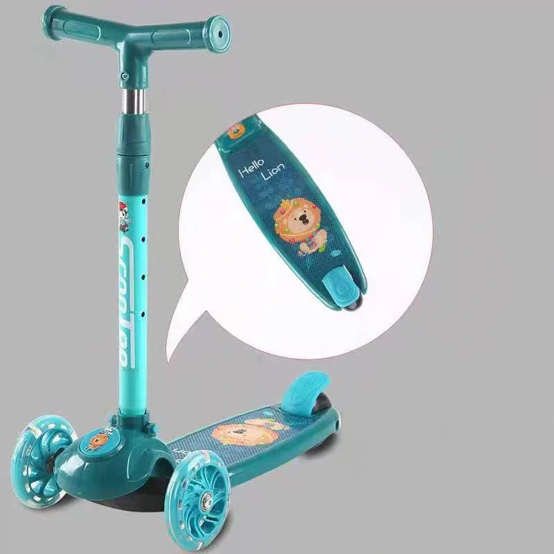 China Fornecedor Custom logo scooter criança 3 rodas PU Criança pé Kick scooter