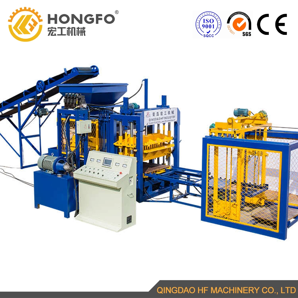 Qt4-16 Automatic Hollow Cement Brick Making Machine Production Line Factory Colombia