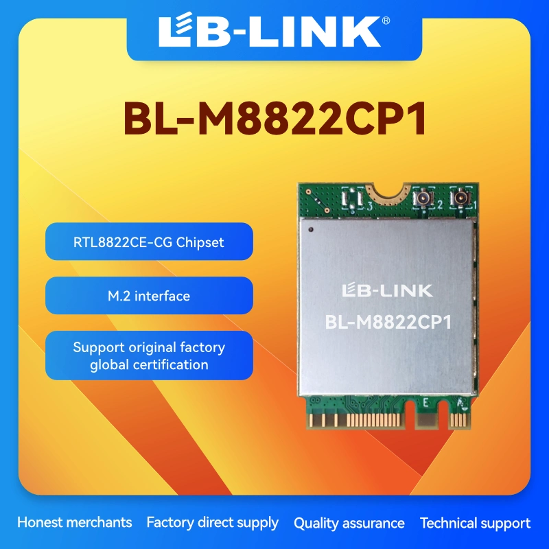 LB-LINK BL-M8822CP1 2T2R 802.11a/b/g/n/ac WiFi5 module USB M.2 Wi-Fi/Bluetooth combiné Module