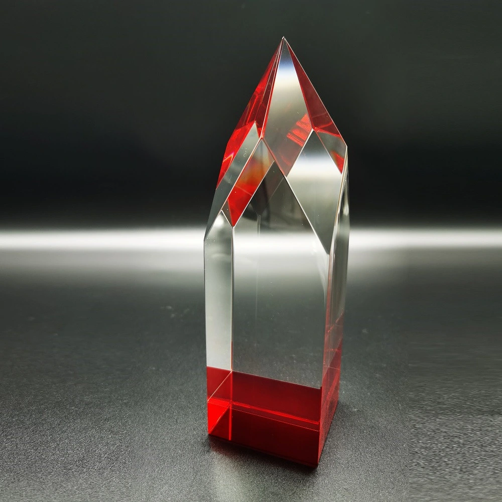 New Spire Crystal Trophy Awards Blue Base