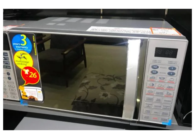 Nuevo modelo de la puerta de fábrica completa de diseño de vidrio 25L y el control de acero inoxidable de convección Digital horno de microondas con alta calidad