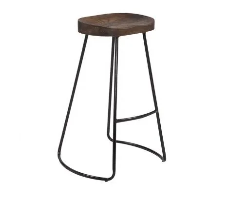 Modern Furniture Counter Height Wood Seat Bar Stool Bistro Cafe Kitchen Chair