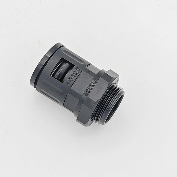 Nylon PA66 M22 Quick Connector for Flexible Corrugated Pipe Ad18.5mm M22-Ad18.5