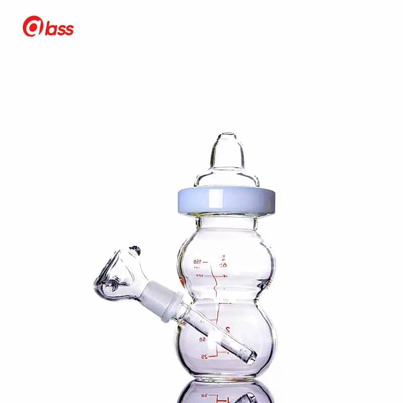 Botella portátil de bebé de yute pequeñas tuberías de agua para DAB Hookahs Venta 6 pulgadas y 14mm Junta