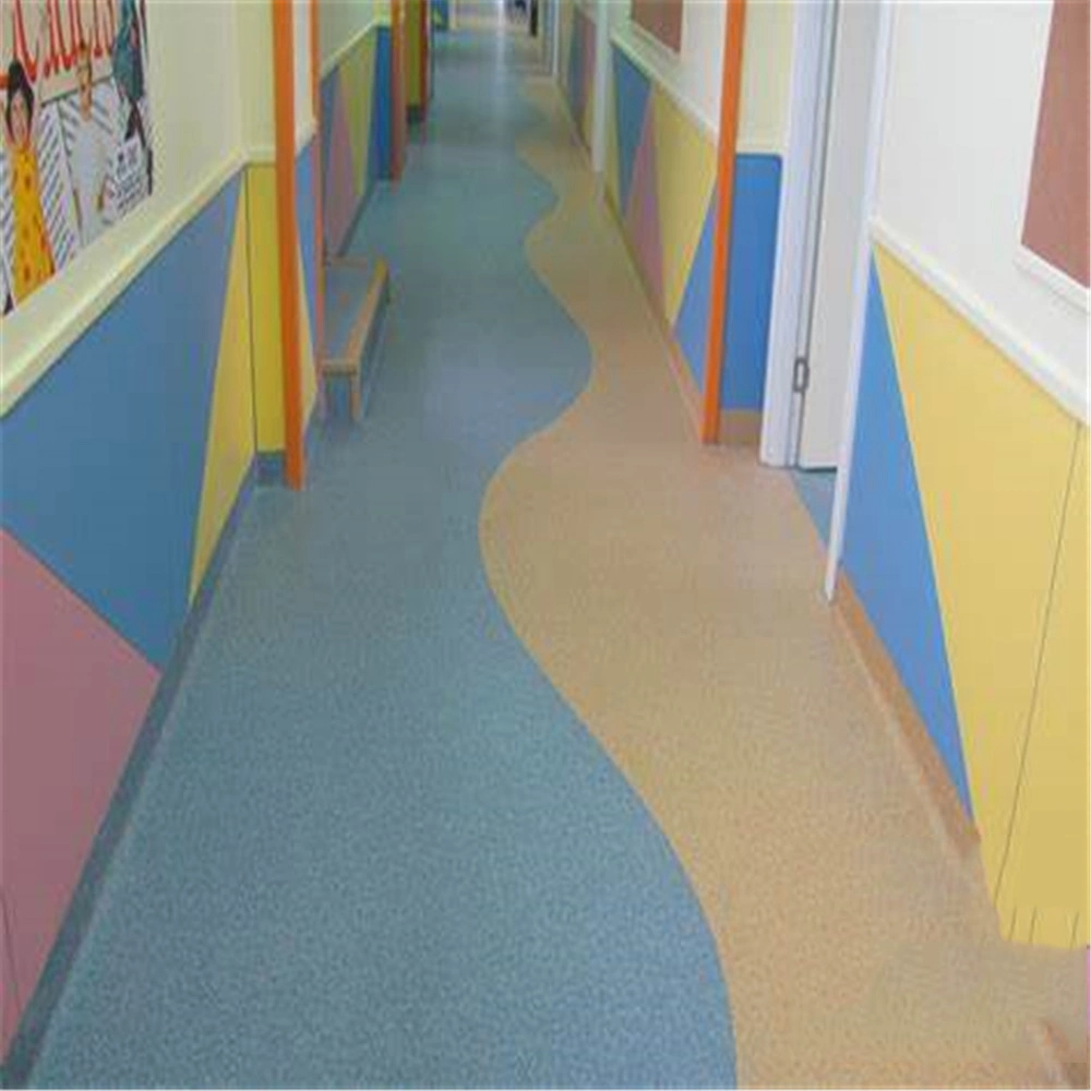 Stunning Waterproof Antiskid Heterogeneous PVC Rubber Vinyl Roll Floor 4mm