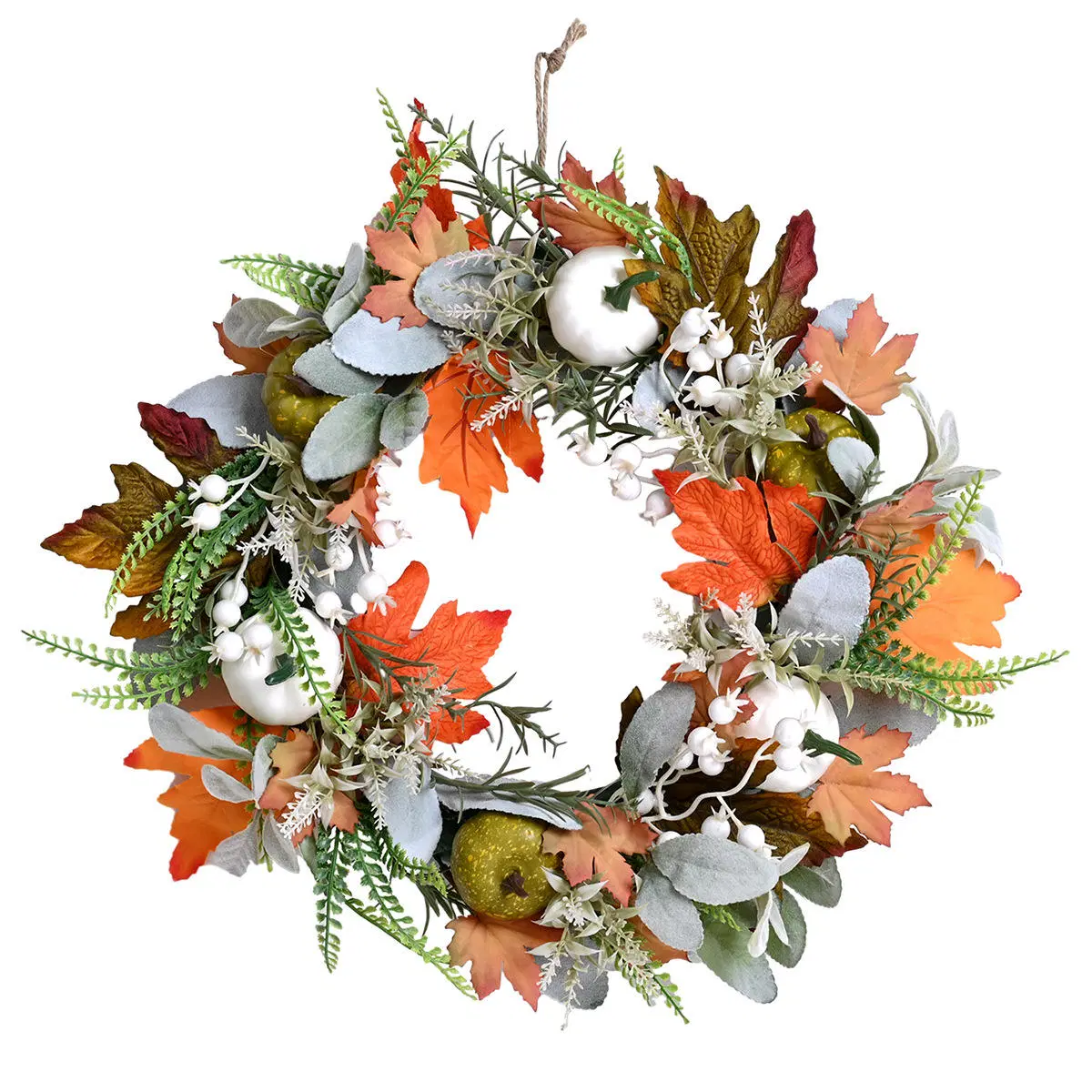 Осенний урожай Эвкалипт Пластиковые искусственные цветы вечеринка на подвеске Благодарственный венок