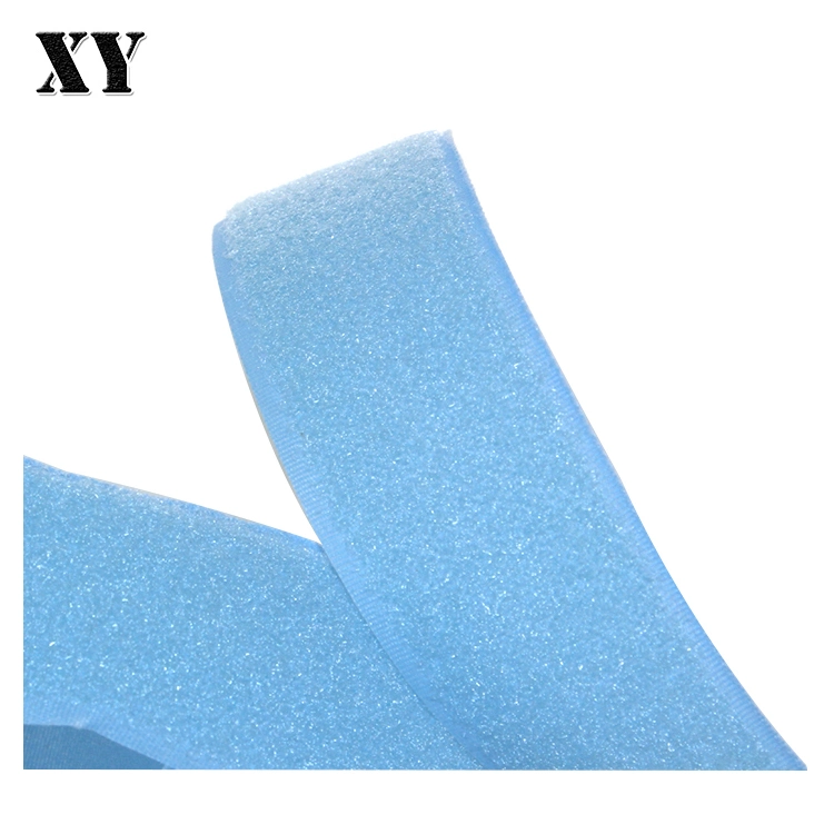 China Textile Accessories of Lake Blue Nylon Hook and Loop for Clothes, Shoes