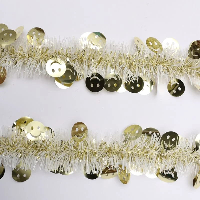 Hot Sale Birthday Wedding Tinsel Garland Smile Holiday Party Decoration