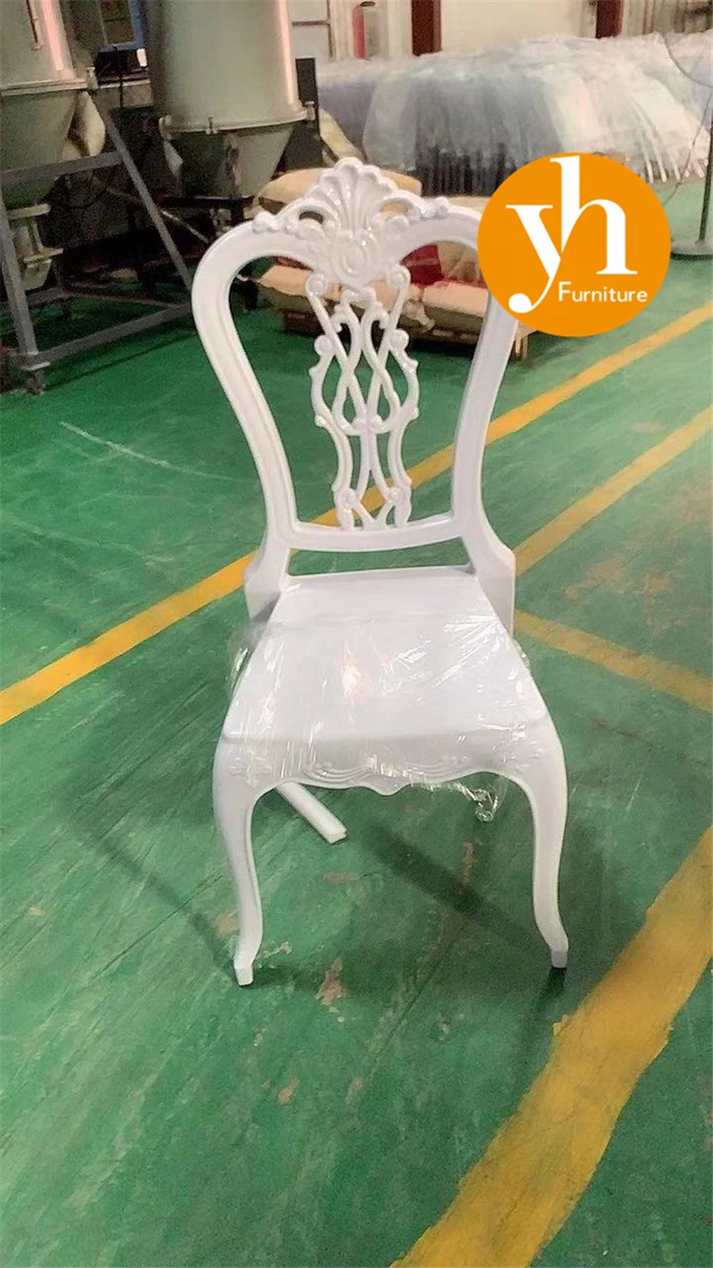 Chaise Phoenix moderne en plastique en résine PC utilisée pour les événements, les mariages, les banquets, les locations de fêtes, les églises. Chaise blanche.