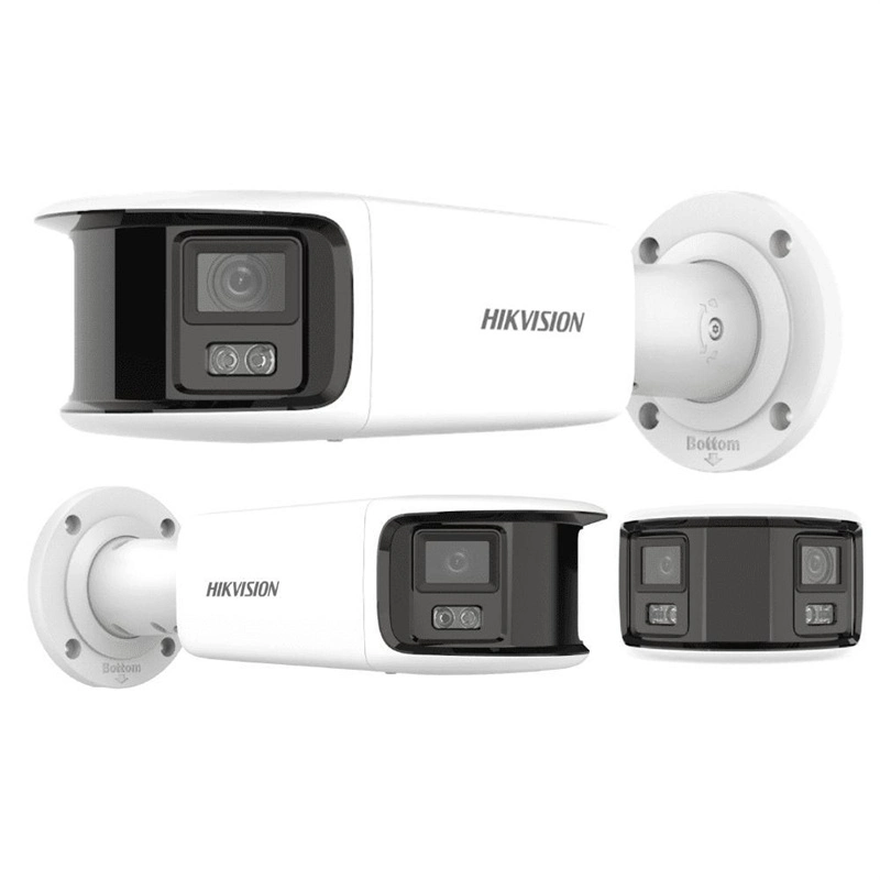 Hikvision 8MP Colorvu Red fija bala IP de doble lente Seguridad Cámara CCTV