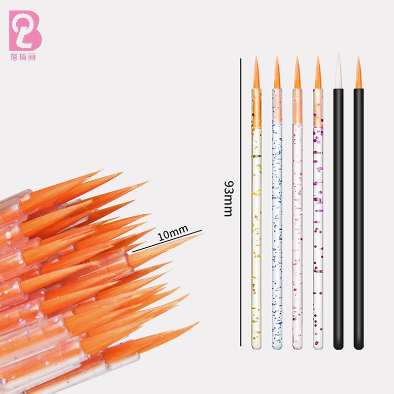 Beiqili 50 Pack Nail Art Pinsel Einweg Eyeliner Pinsel Applicator Make-Up Augenlinse Stäbe