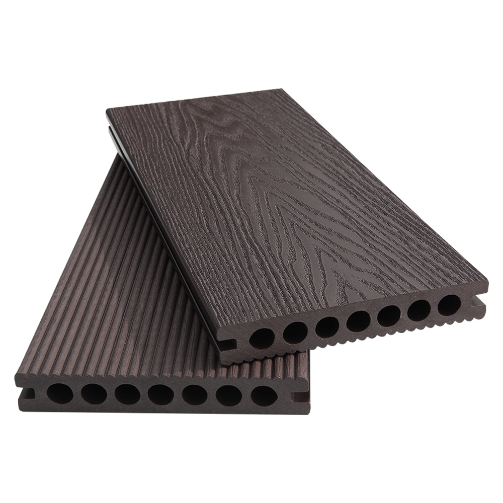 25mm WPC Flooring Brown Backyard laminés composites de plastique en bois des revêtements de sol