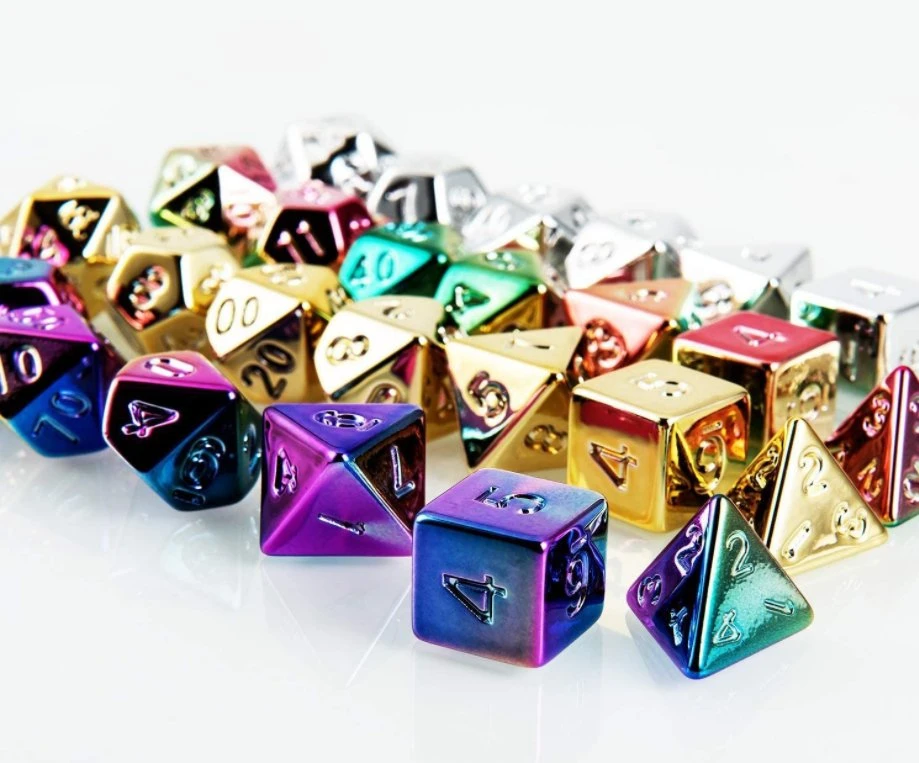 Customized Rpg Polyhedral Game Metal Dice Set