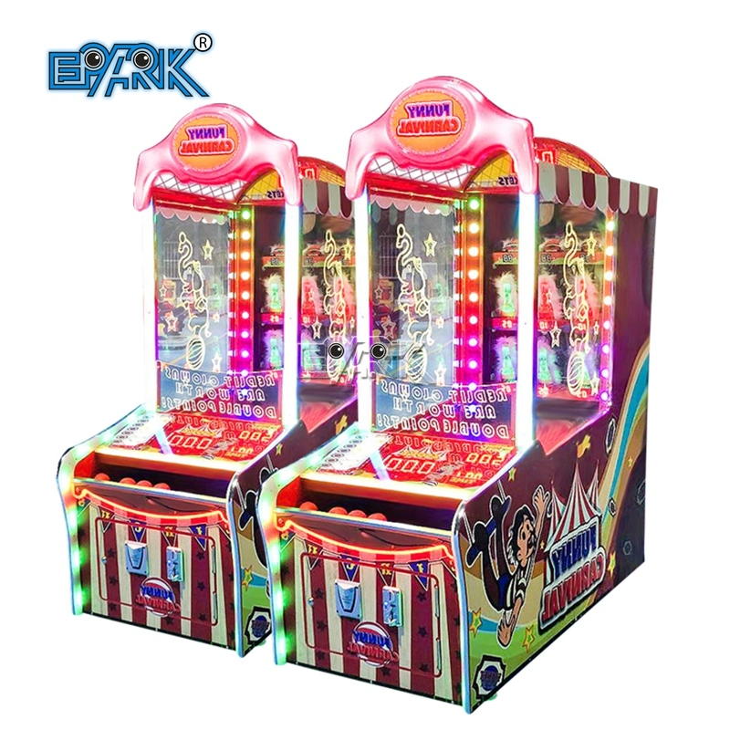 Funny Carnival Hit Clown Hitting Ball Redemption Arcade Game Machine