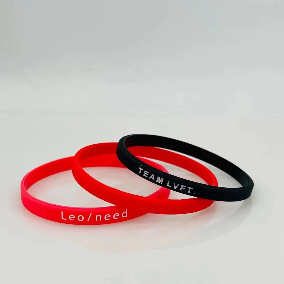 Customized Debossed Logo Wristband in Stylish Maroon Color