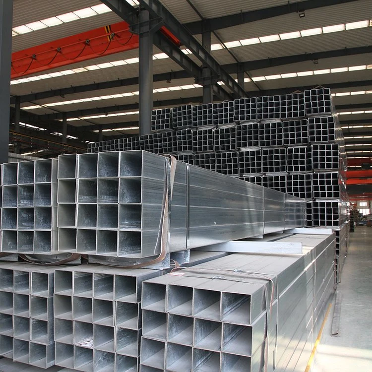 Hot-Dipped Galvanized Steel Square Pipes 150g Coating 6m