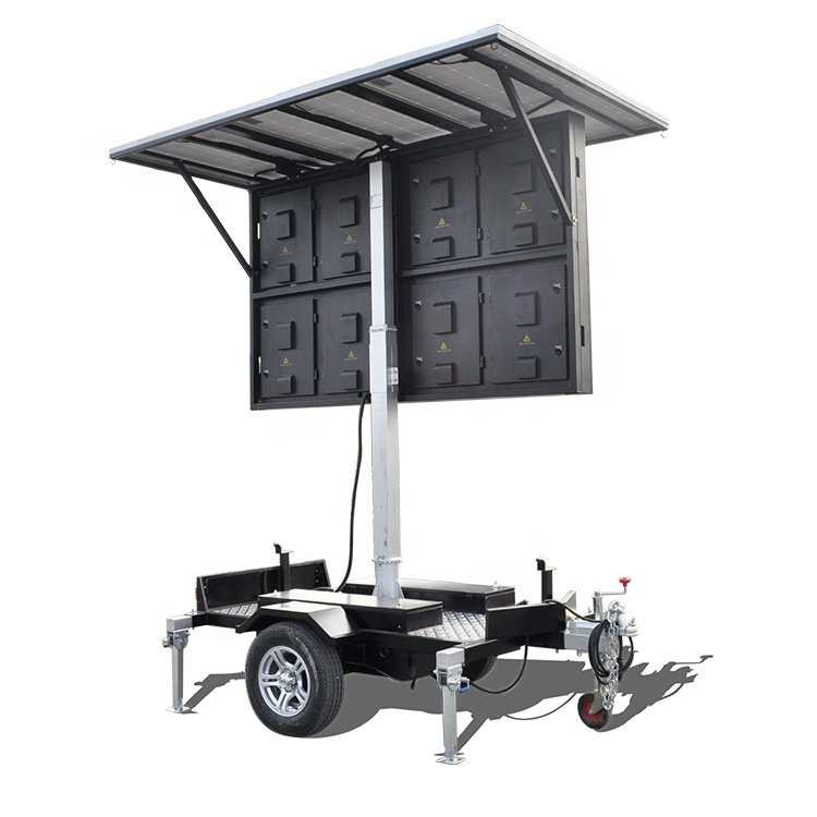 Solar LED Mobile Outdoor 4sqm Advertising Display Sign Trailer/Traffic/Billboard/Videowall