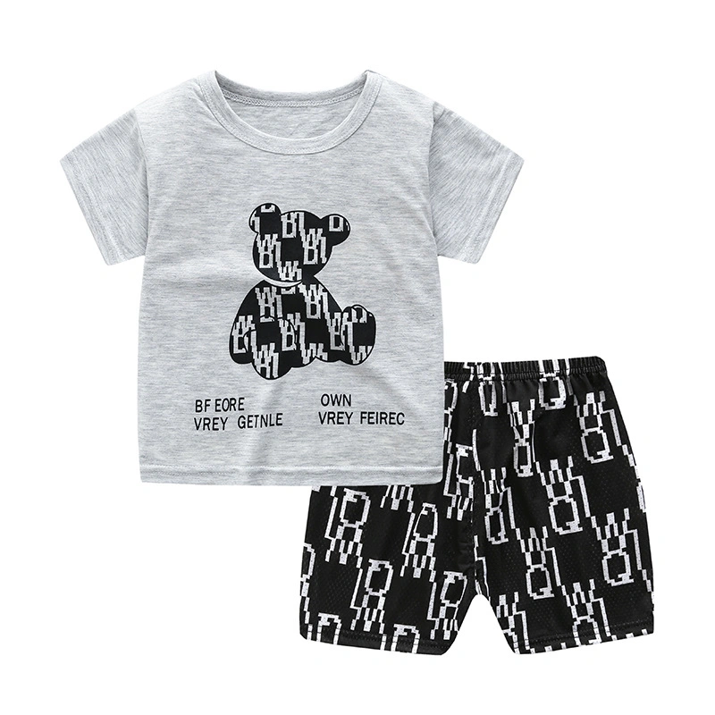 2022 Summer Kids Clothing Sets Boy Casual Children&prime; S Wear Baby Boys T-Shirt Trousers 2 Pieces Clothes Sets