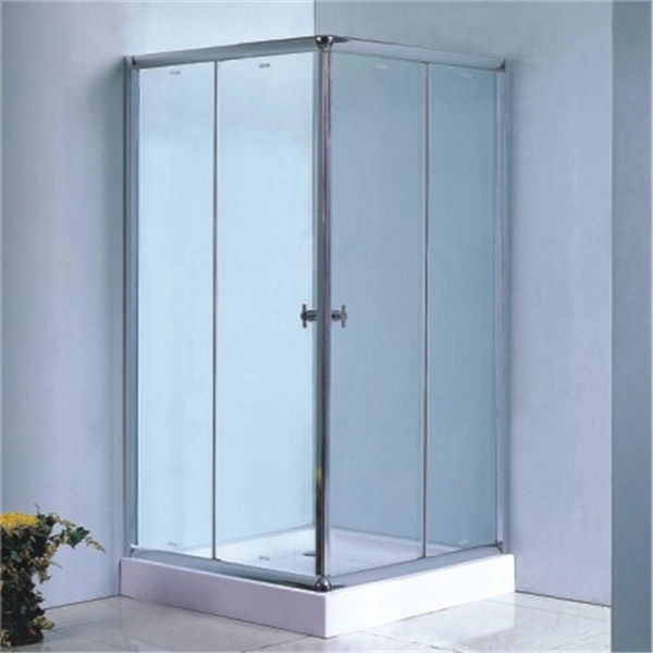 Bathroom Chromed Frame 5mm Glass Shower Box Price with Tray Factory