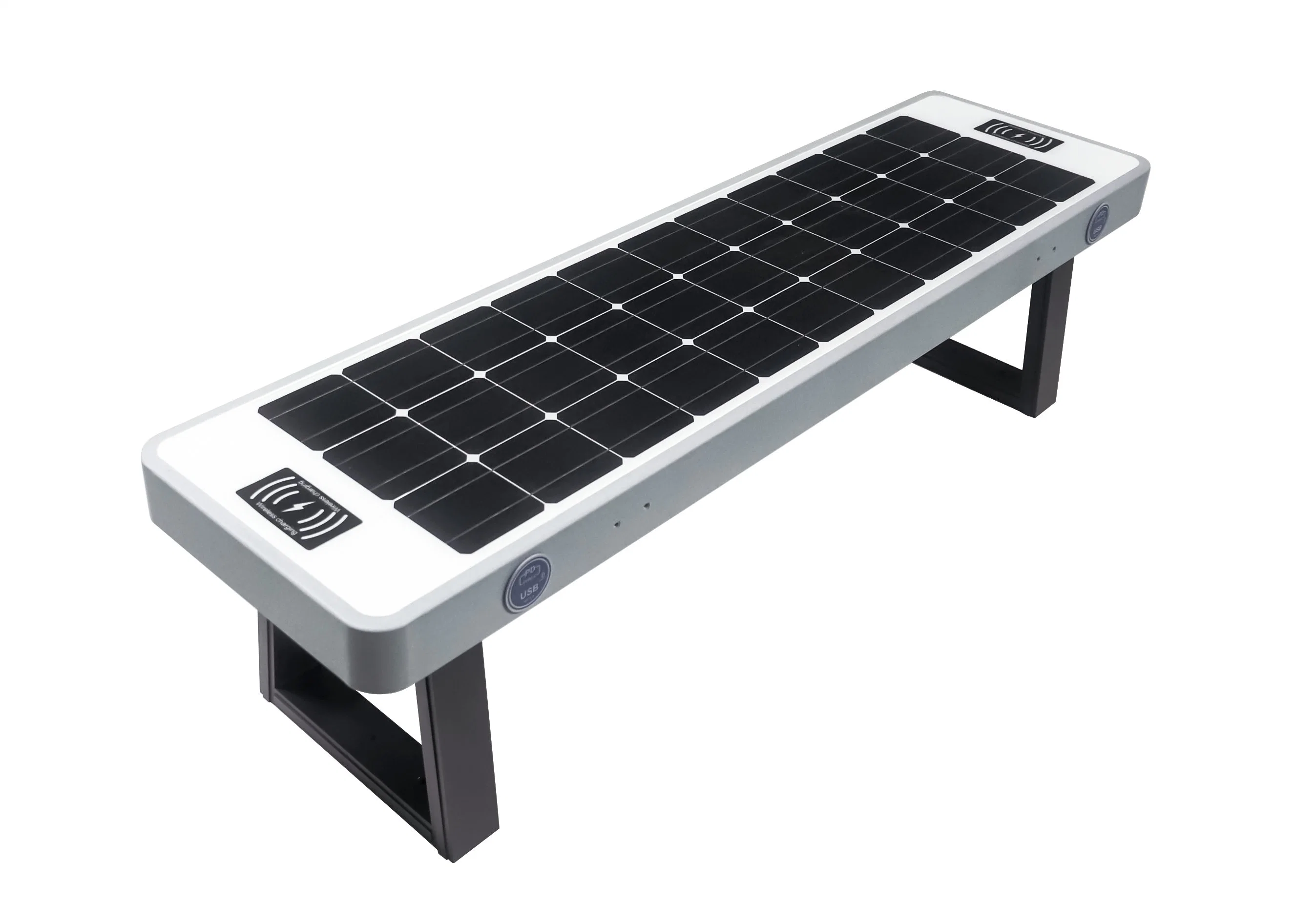 Énergie solaire tables bancs de parc extérieur Smart Charging téléphone Meubles de rue pour la communauté de jardin