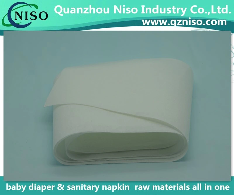 White Jumbo Roll Airlaid Paper for Sanitary Napkin (LSWCZ7100)