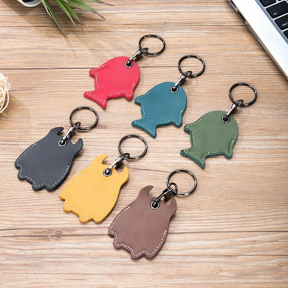 New Elevator Leather Access Card Holder Water Drop Type Mini Key Cases IC Control Bus Electronic Card Cover