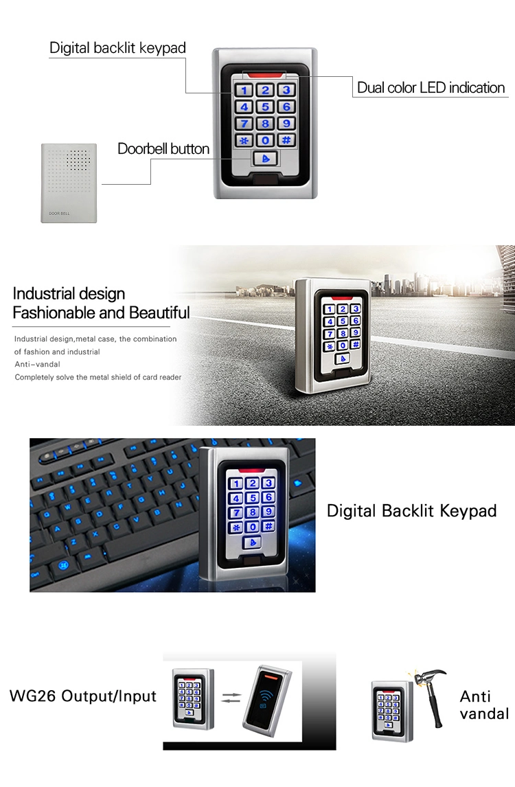 S4a Factory Indoor and Outdoor IP68 Access Control Keypad