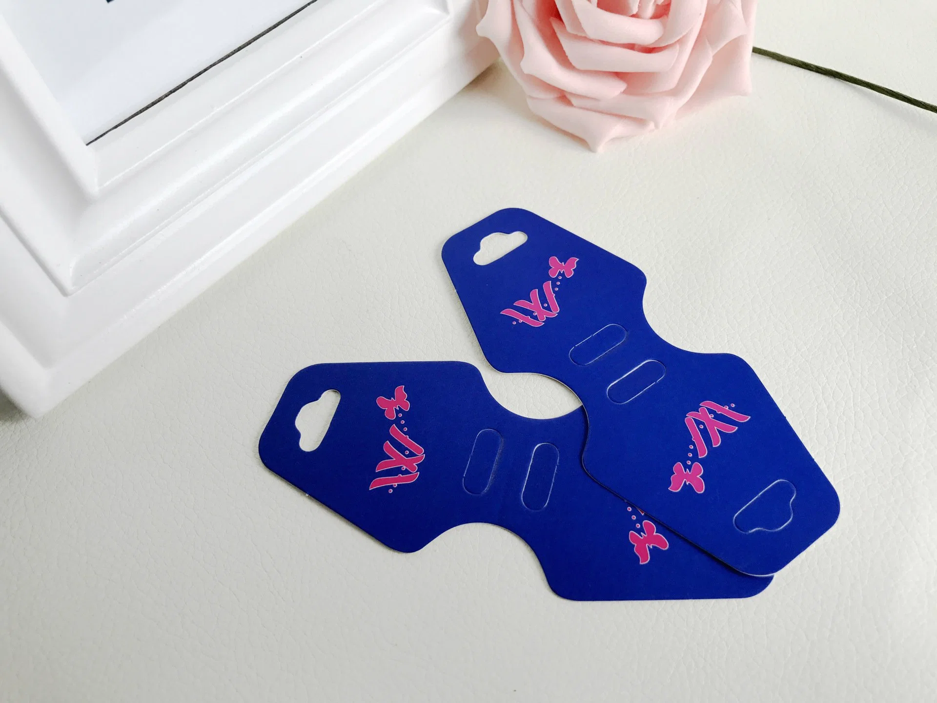 Custom Brand Coated Paper Packaging Pack Tag Display Header Folding Hanging Card for Sock