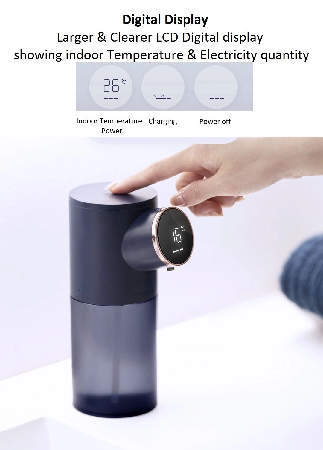 Tipo de carga C Touchless automático dispensador de jabón oficina en casa