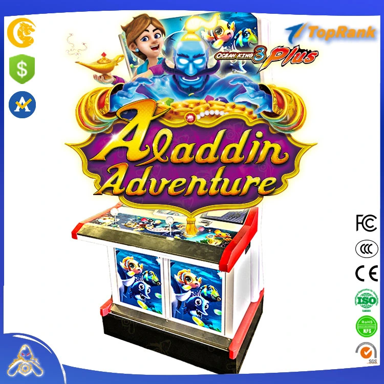 China Factory Venta barata 2 jugadores Pesca Juego EE.UU. En línea Software de juego máquina de pesca operada por monedas Ocean King 3 Plus Aventura Aladdin