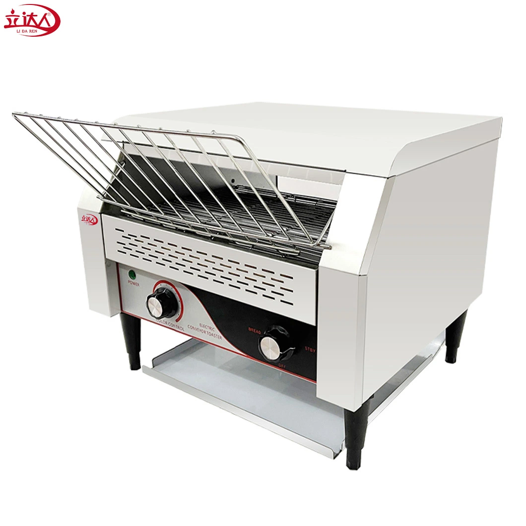 Lida OEM Commercial Guangzhou Manufacturer 2.6kw Electrical Conveyor Burger Bun Vertical Toaster Sliced Bread Cooker Electric Grill Toaster