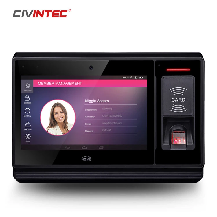 Competitive Price 7"Touch Screen Biometric Fingerprint Time Attendance with RFID Reader