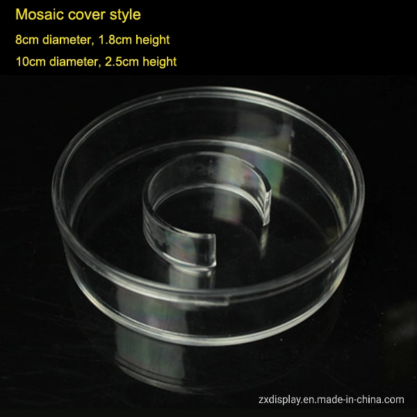 Round Clear Acrylic jewelry Display Box for Bracelet Packaging